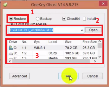 Cách sử dụng Onekey Ghost